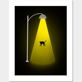 UFO CAT it's a street light funny catnapping Posters and Art